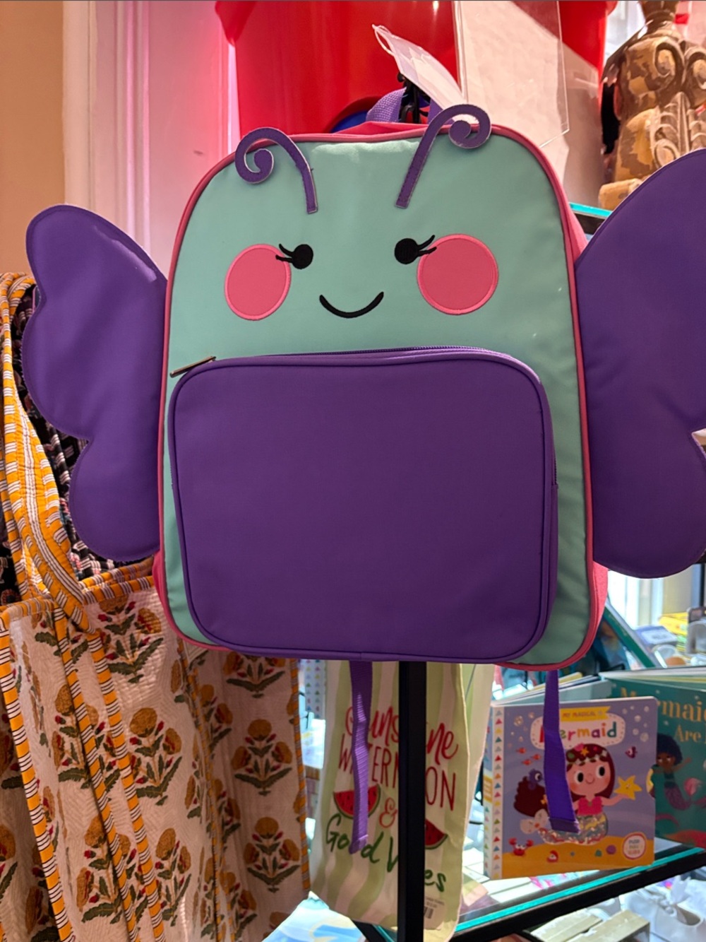 NWT Kids Butterfly Backpack - Mint, Purple & Pink